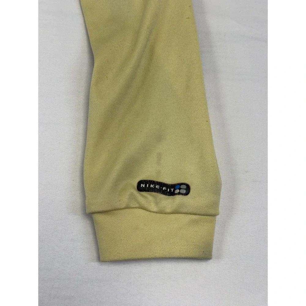 Vintage Nike Fit Long Sleeve Shirt Yellow‎ Black Mock Neck Mens Medium USA Made